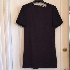 Loft Black Dress Short Sleeves Size 8